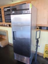 True single door stainless freezer, self-contained