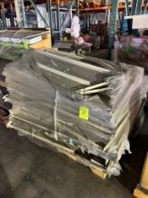 Pallet Of Assorted White Lozier Base Decks And Shelves