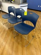 Metal Framed Plastic Seated Chairs