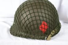 US MILITARY HELMET STAMPED 843C WITH LINER
