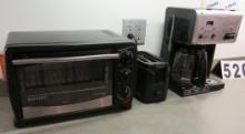 mixed small appliances - Cuisinart coffee maker, toaster, counter top Euro - Pro toaster oven