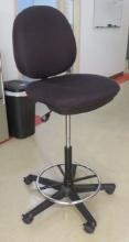 hydraulic stool padded back and cushion