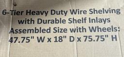 Member's Mark 6 Tier Heavy Duty Wire Shelving on Casters