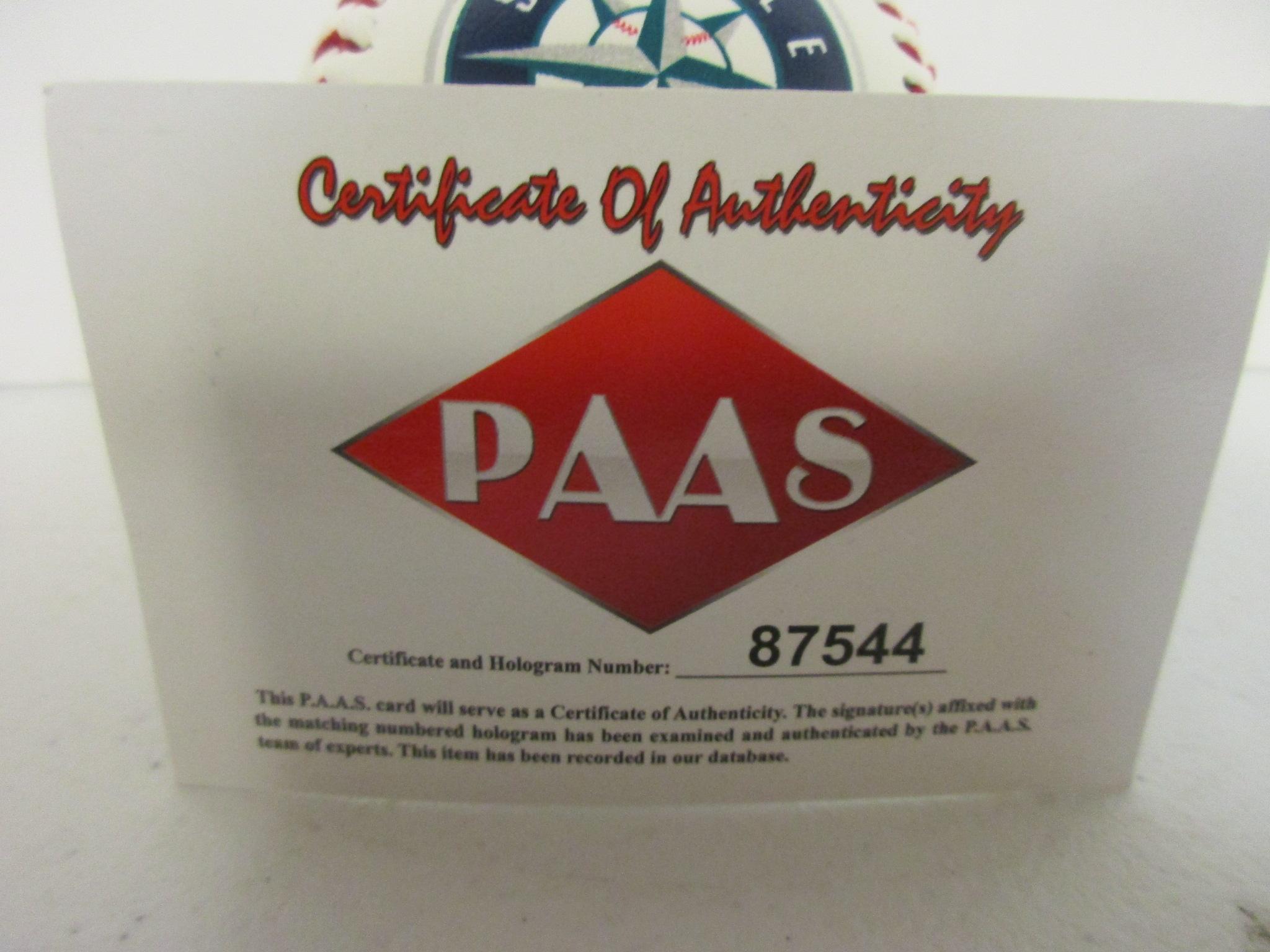 Julio Rodriguez of the Seattle Mariners signed autographed logo baseball PAAS COA 544