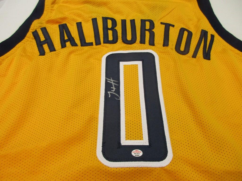 Tyrese Haliburton of the Indiana Pacers signed autographed basketball jersey PAAS COA 494