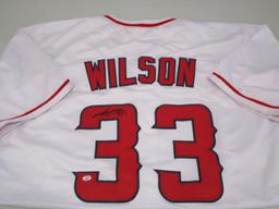 C. J. Wilson of the LA Angels signed autographed baseball jersey PAAS COA 087