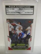 Rob Gronkowski of the Tampa Bay Buccaneers signed autographed slabbed sportscard PAAS COA 462