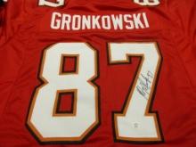 Rob Gronkowski of the Tampa Bay Buccaneers signed autographed football jersey PAAS COA 763