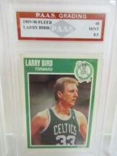 Larry Bird Boston Celtics 1989-90 Fleer #8 graded PAAS Mint 8.5