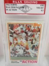 Walter Payton Chicago Bears 1982 Topps In Action #303 graded PAAS NM-MT 8.5