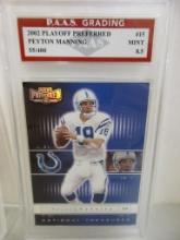 Peyton manning Indianapolis Colts 2002 Playoff Preferred 55/400 #15 graded PAAS Mint 8.5