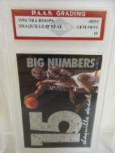 Shaquille O'Neal Orlando Magic 1994 NBA Hoops Big Numbers #BN5 graded PAAS Gem Mint 10