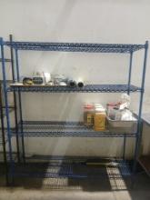 Metal Shelving Unit / 4 Shelf Metal Rack System - Please see pics for additional specs.