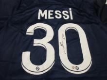 Leo Messi of Paris Saint Germain signed autographed soccer jersey PAAS COA 286