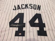 Reggie Jackson of the New York Yankees signed autographed baseball jeresey PAAS COA 892