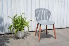 BRAND NEW OUTDOOR GREY RECYCLED RESIN CHAIR - PACK OF 4