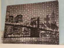30" x 20" Brooklyn Bridge Puzzle Wall Decor