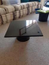Black Lacquer table approx. 20 x 20 in