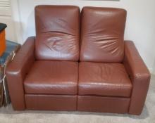 Brown Leather loveseat