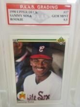 Sammy Sosa Chicago Cubs 1990 Upper Deck ROOKIE #17 graded PAAS Gem Mint 9.5