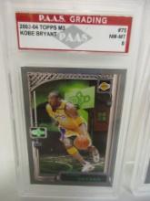 Kobe Bryant LA Lakers 2003-04 Topps M3 #75 graded PAAS NM-MT 8