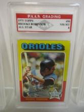 Brooks Robinson Baltimore Orioles 1975 Topps All Star #50 graded PAAS NM-MT 8