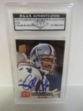 Charles Haley of the Dallas Cowboys signed autographed slabbed sportscard PAAS Holo 646
