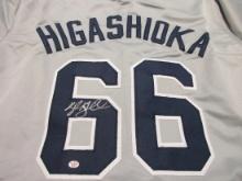 Kyle Higashioka of the NY Yankees signed autographed baseball jersey PAAS COA 451