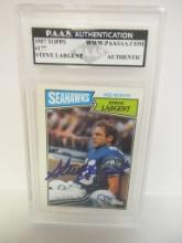 Steve Largent of the Seattle Seahawks signed autographed slabbed sportscard PAAS Holo 688