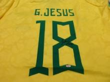 Gabriel Jesus of Brasil signed autographed soccer jersey PAAS COA 439