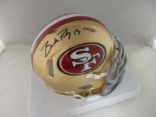 Brock Purdy of the San Francisco 49ers signed autographed mini football helmet PAAS COA 302