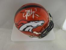 John Elway of the Denver Broncos signed autographed mini football helmet PAAS COA 708