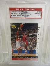 Michael Jordan Bulls 1992-93 Upper Deck Jerry West Selects #JW8 graded PAAS NM-MT 8.5