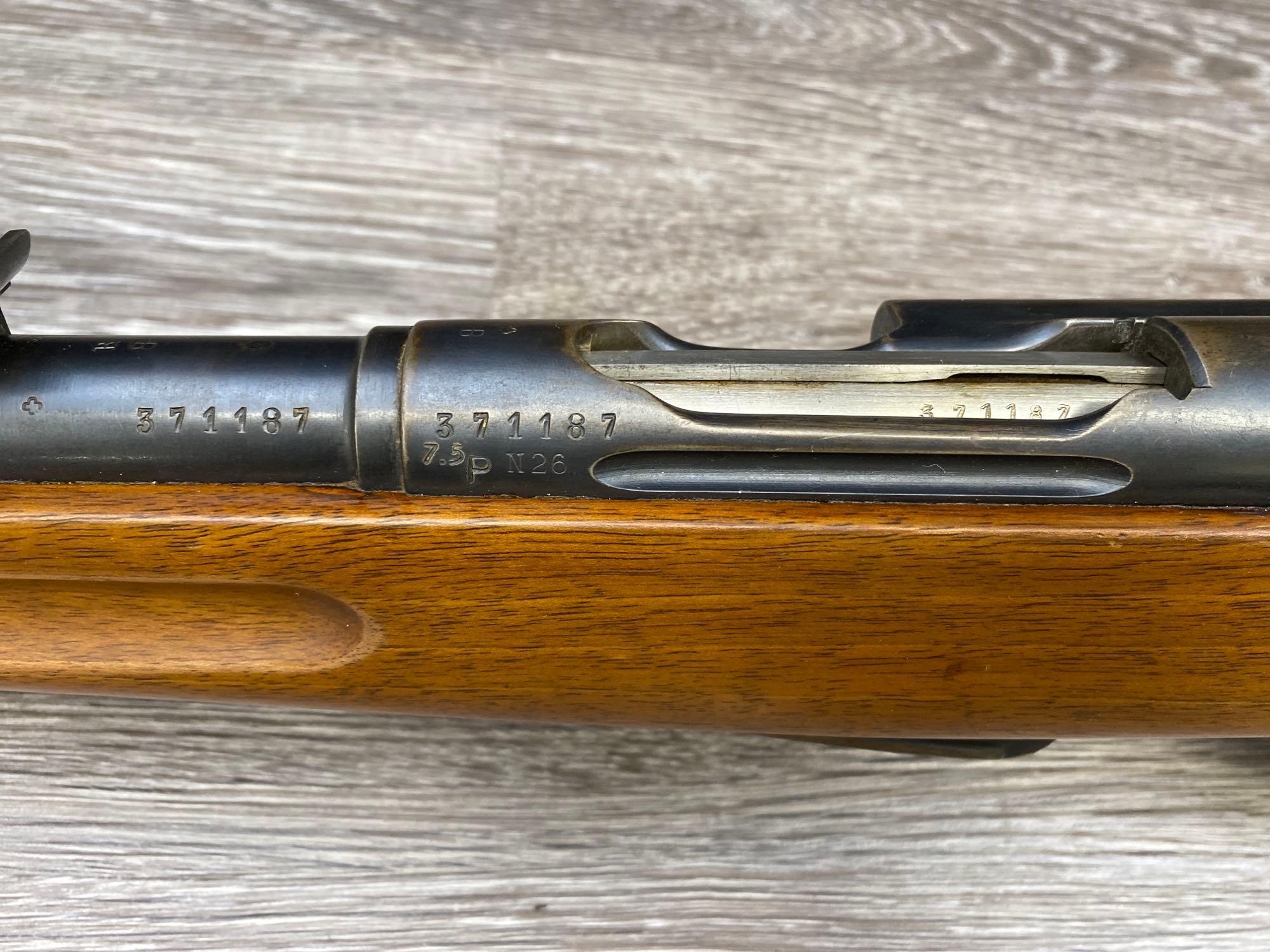 SCHMIDT-RUBIN K31 STRAIGHT-PULL 7.5 SWISS BOLT-ACTION RIFLE