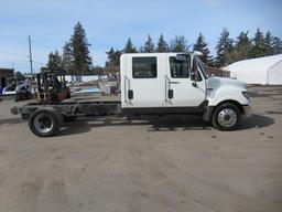 2012 INTERNATIONAL TERRASTAR SINGLE AXLE CREW CAB & CHASSIS