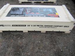 2024 TMG-MSC2020F 20' X 20' METAL GARAGE CARPORT SHED (UNUSED)