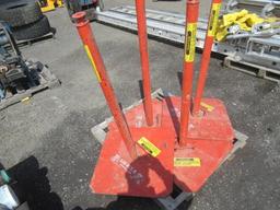 (4) CLEASBY ROOFING WARNING LINE POSTS