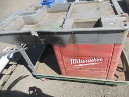 5' X 2' MILWAUKEE SHOP CART & CHAIN VISE