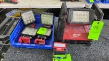 (5) ASSORTED MILWAUKEE M18 LED WORK LIGHTS