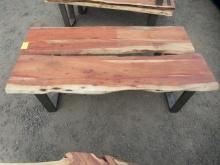 (2) 60'' X 16'' X 18'' LIVE WOOD BENCHES