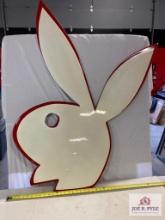 Metal Playboy bunny sign 51" x 40"