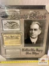 David D. Buick "Buick" Signed Stock Certificate Photo Frame