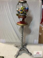 Carousel Gumball 5 cent machine on stand