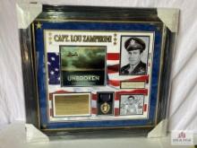 Captain Louis Zamperini "Unbroken" Movie Signed Cut Photo Frame