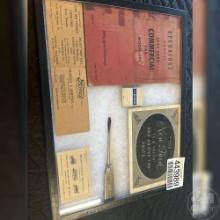 1945 FORD MANUAL, 3 FORD CARDS, FORD MATCH BOOK, FORD