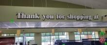 "Thank You For Shopping At" Lettering Sign