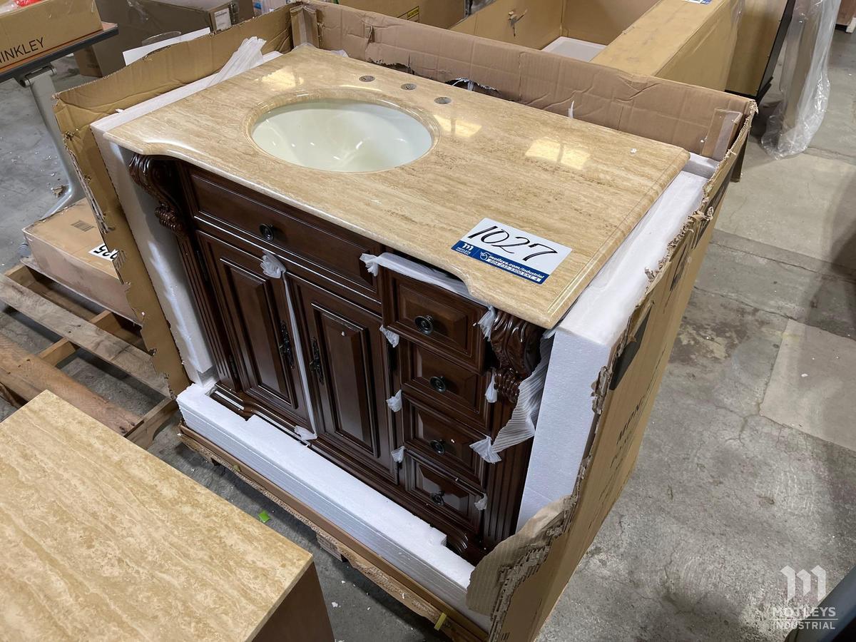 Silkroad Bathroom Vanity and Side Table