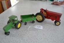 Mini tractors and wagon