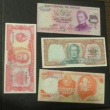 4- Uruguay Banknote Set