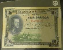 100 -Peseta, Spain Certificate